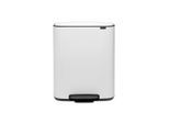 Brabantia Abfalleimer BO Treteimer, Weiß, Kunststoff, 2 X 30 L, 54.1x65.2x36.3 cm, Küchen, Küchenausstattung, Mülleimer