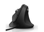 HAMA ergonomische Maus "Ergonomische vertikale Maus für PC Laptop, mit Kabel, 1,8 m, Schwarz", schwarz, B:8,6cm H:7,1cm T:11,5cm, Computer-Mäuse, Vorbeugung Tennisarm/Mausarm, ergonomische Maus