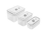ZWILLING Fresh & Save Vakuum Boxset, S/M/L / 3-tlg, Kunststoff, Semitransparent-Grau