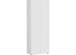 Aktenschrank ALICANTE, 6 Ordnerhöhen, 5 Böden, abschließbar, B 800 x T 400 x H 2160 mm, lichtgrau