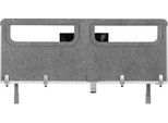 Schreibtisch-Akustik-Trennwand BE Safety Screen Rückwand, mit Acrylfenster, Dicke 10 mm, B 1200 x H 600 mm, hellgrau