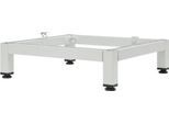 Untergestell für Schließfach Würfel, B 380 x T 370 x H 100 mm, mit 4 Füßen, zerlegt, Stahl, lichtgrau RAL 7035