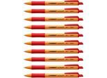 STABILO® Kugelschreiber pointball, Druckmechanik, Strichstärke 0,5 mm, 10 Stk., rot