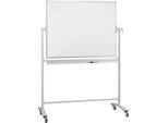 Franken Mobile Drehtafel, 360° schwenkbar, beidseitig beschreibbar, mit Stativ und Rollen, B 1200 x H 900 mm, lackiert weiß