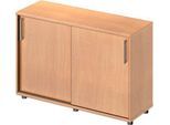 Schäfer Shop Genius Schiebetürenschrank TETRIS WOOD, 2 OH, B 1200 mm, Höhe inkl. Gleiter, Buche-Dekor