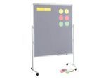 MAUL Moderationstafel Pro, Textil/Textil grau + Moderationskarten-Set mit 360 Karten und 200 Pin-Nadeln