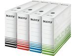 Archivschachtel Leitz Solid Box 6127 80 mm, DIN A4, für 700 Blatt, 10 Stück, weiß
