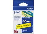 Brother Schriftbandkassette TZe-661, 36 mm, gelb/schwarz