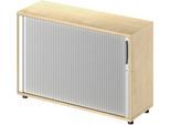 Schäfer Shop Genius Querrollladenschrank TETRIS WOOD, 2 OH, B 1200 mm, Höhe inkl. Gleiter, Ahorn-Dekor