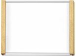 moedel Türschild LMH, DIN A6, individuell beschriftbar, Polyester-Abdeckung, Klebemontage, B 159,5 x H 105,5 mm, silber/Ahorn