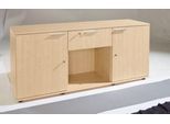 Schäfer Shop Select Sideboard, 2 Türen + Schub, abschließbar, Spanplatte, B 1500 x T 420 x H 663 mm, Ahorn