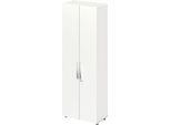 Schäfer Shop Select Schrank LOGIN, 6 Ordnerhöhen, B 800 x T 420 x H 2240 mm, weiß/weiß