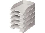 LEITZ® Ablagekorb Standard 5227, Kunststoff, 5 Stück, grau