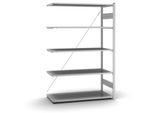 Anbau-Steckregal Orion Plus, verzinkt, B 1300 x T 600 x H 2000 mm