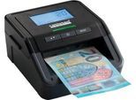Geldscheinprüfer ratiotec® Smart Protect Plus, EZB-Standard, IR/MG/MT/SD, 3 Währungen, LC-Display & Warnsignal, Zählfunktion, USB/microSD, schwarz