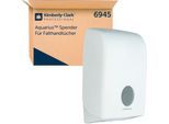 Kimberly-Clark® Aquarius Papierhandtuchspender 6945, L 150 x B 100 x H 132 mm, Kunststoff, weiß