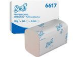 Scott® Interfold Papierhandtücher Essential 6617, 1-lagig, 15 Päckchen á 340 Tücher, weiß