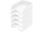 LEITZ® Ablagekorb Standard 5227, Kunststoff, 5 Stück, weiß
