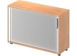 Schäfer Shop Genius Querrollladenschrank TETRIS WOOD, 2 OH, B 1200 mm, Höhe inkl. Gleiter, Buche-Dekor