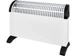 Konvektor Heizgerät exquisit HK 34524 we, 750/1250/2000 W, 3 Stufen, Tragegriff, B 533 x T 198 x H 385 mm, Kunststoff, weiß