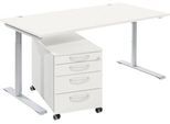 Komplettset Modena Flex, Schreibtisch B 1600 mm, höhenverstellbar
