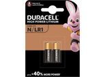 DURACELL® Batterien Lady LR1 N, Spannung 1,5 V, Kapazität 0,880 Ah, Alkaline, 2 Stück in Blisterpack