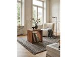 Beistelltisch Massivholz Cube Regal Landhausstil MUMBAI, Dunkelbraun 43x33x43 cm