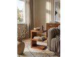 Beistelltisch Massivholz E Cube Landhausstil Design MUMBAI, Dunkelbraun 30x45x60 cm