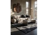 Wollteppich geometrisch Anthrazit 160 x 230 cm - DEBEN Kadima Design