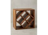 Weinregal Massivholz für 8 Flaschen stehend schmal 40x40x25cm