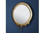 Wandspiegel Oval Metall Gold 50x71 cm Modern