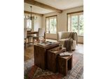 Beistelltisch 3er Set Massivholz Landhausstil Natur MUMBAI, Akazie 30x45x50 cm
