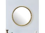 Wandspiegel Rund Metall Gold 60 cm Klassisches Design