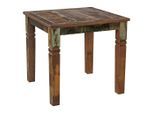 Mid.you , Braun , Holz , Mangoholz, Recyclingholz , massiv , quadratisch , 80x76x80 cm , Esszimmer, Esszimmertische, Esstische, Holztische, Holztische massiv