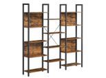 Möbelix , Braun, Schwarz , Holzwerkstoff , Vintage , 14 Fächer , 158x166x24 cm , Typenauswahl, Beimöbel erhältlich, stehend , Kleinmöbel, Regale, Bücherregale