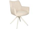 Livetastic , Beige , Metall, Textil , 64x86x65.5 cm , Sitzfläche 360° drehbar, inklusive Armlehnen ,