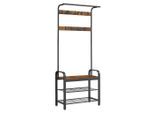 Möbelix , Braun, Schwarz , Holzwerkstoff , 72x183x33.7 cm ,