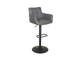 Livetastic , Grau, Schwarz , Metall, Textil , 54.5x91x113 cm , Sitzfläche 360° drehbar, inklusive Armlehnen ,