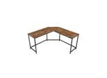 Möbelix , Braun, Schwarz , Metall, Holzwerkstoff , Vintage , rechteckig , 149x75x149 cm , Büromöbel, Schreibtische, Eckschreibtische