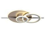 GLOBO LIGHTING Deckenleuchte "NORRIS", champagnerfarben matt, H: 8,5cm, 1 Stk., Leuchten, Deckenlampe Wohnzimmer-Leuchte Schlafzimmer-Leuchte Flur Küche, Deckenleuchte