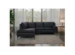 Mid.you Ecksofa, Schwarz, Leder, Echtleder, Büffelleder, 248x221 cm, Wohnzimmer, Sofas & Couches, Sofas, Ledersofas