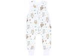 Babyschlafsack TUPTAM "Schlafsack mit Füßen Baby Ganzjahresschlafsack mit Beinen 2,5 Tog" Gr. 80, eule beige pastellblau, Schlafsäcke, Baby, L: 86cm, Obermaterial: 100% Baumwolle CO., L:86cm