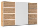 Kleiderschrank OTTO HOME "Mehrzweckschrank Aktenschrank Möbel Mietswohnung Schlafzimmer AVOLA", weiß (eiche artisan, alpinweiß, leisten weiß), B:360cm H:210cm T:62cm, Holzwerkstoff, Schränke, Kleiderschrank, mit eleganten Zierleisten in Chrom, Schwarz oder Weiß MADE IN GERMANY