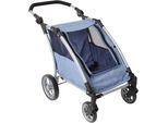Puppen-Zwillingsbuggy CHIC2000 "Puppen-Trailer Roadster", blau (jeans blau), Puppenwagen, KinderB:40cm H:64cm T:72cm, Kunststoff, Polyester, Stahl, Puppen-Zwillingsbuggy, für zwei Puppen, B:40cm H:64cm T:72cm