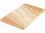 Badematte KLEINE WOLKE "Ocean, Badvorleger, Badezimmer Teppich" Gr. 2, braun (toffee), H:21mm, Kunstfaser, Badematten, Badematte, Badteppich, Wellen Design, mit Farbverlauf, Hoch-Tief Effekt, waschbar