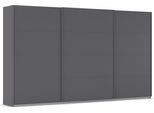 Kleiderschrank OTTO HOME "Mehrzweckschrank Aktenschrank Möbel Mietswohnung Schlafzimmer AVOLA", grau (graumetallic, leisten graumetallic), B:360cm H:229cm T:62cm, Holzwerkstoff, Schränke, Kleiderschrank, mit eleganten Zierleisten in Chrom, Schwarz oder Weiß MADE IN GERMANY