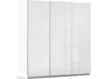 Schwebetürenschrank OTTO HOME "Kleiderschrank Schrank Garderobe AGORDO mit Dekor- oder Hochglanzfront", weiß (alpinweiß, hochglanz weiß, griffleisten alufarbig), B:203cm H:210cm T:62cm, Holzwerkstoff, Schränke, Schwebetürenschrank, in 4 Breiten und 2 Höhen MADE IN GERMANY