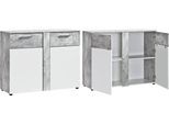 Kommode PROCONTOUR "Trenti", weiß (betonfarben, weiß), B:100cm H:81cm T:40cm, Sideboards, Kommode, Höhe 81 cm, mit variabel verstellbaren Einlegeboden