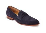 Base London Bruno Leren Heren Navy Loafers