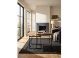 Couchtisch Set – 2-teilig Eckig Mango Massivholz Metall Industrial